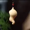 Madera de Ciprés Talla de Madera Hoja de Loto Guanyin Colgante de Cuello Chino Pieza de Mano Artesanías de Talla de Madera Accesorios para el Hogar Colgante