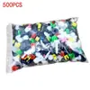 Clip de plástico mixto de nailon para coche, remache de clip mixto, tornillo de fijación de guardabarros, 100 piezas de clip mixto