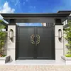 Puertas de Aleación de Aluminio de Apertura Simple y Doble Acero Inoxidable Estilo Chino Nuevo Puerta de Patio Villa Puerta de Entrada Casa de Campo Grande Construida por Uno Mismo Puerta de Jardín