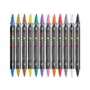Set de Marcadores de Metal y Acrílico de Doble Punta, Modelo Nuevo Transfronterizo, Plumas para Dibujo Artístico, Plumas de Color para Graffiti DIY