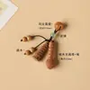 Cuentas Naturales Bodhi Madera de Durazno Vaina de Loto Bolsa de Dinero Colgante de Borla Pulsera Collar DIY Accesorios Pequeños Hebilla de Seguridad