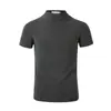 Camiseta de Manga Corta con Textura, Corte Holgado y Delgado, Diseño Cruzado JMWH, Versátil y Adelgazante, Top de Verano para Hombre