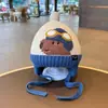 Sombrero Infantil de Perro Avión Estilo Otoño e Invierno Sombrero Cálido con Protección para las Orejas Gorro de Punto para Bebé Estilo Coreano Unisex Sombrero de Lana Pullover Infantil