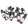 Venta directa de fábrica de conector de micrófono de tres núcleos tipo Canon suizo, conector macho y hembra Canon, conector de audio tipo llave de tres núcleos