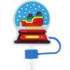 Amazon Hot Christmas Straw Cap Personalizado Soft Glue 10mm Straw Sleeve Party Straw Decorative Cap Capa de poeira