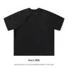 Cor Ilha do Elefante Roupas Masculinas Transfronteiriça 270G Peso Pesado Cor Frita Vintage Street Retro Solta Manga Curta Camiseta Unissex ins