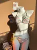 2026 Nuevo Conjunto de Traje de Baño para Vacaciones de Verano en la Playa, Blanco y Amarillo, Sexy y Hermoso, Bikini de Dos Piezas para Chica Joven