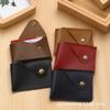 Titular de Tarjetas de Cuero Retro Transfronterizo, Monedero Compacto con Broche para Almacenamiento, Tarjeta de Identificación para Viajes, Tarjetero