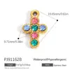 Collar de Acero Inoxidable de Nuevo Estilo Transfronterizo, Personalizado y de Moda, Estilo de Alta Gama Ol, Cruz de Pascua, Collar Chapado en Oro de 18 Quilates para Mujer