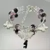 Pulseira Popular Atacado Borboleta Escura Mais Vendida, Pulseira Simples Estilo Antigo Dança da Borboleta Colorida, Pulseira Super Doce Floresta