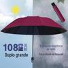 Guarda-chuva Dobrável de 12 Varetas para Homens e Mulheres Tamanho Grande Reforçado para Sol e Chuva Uso Duplo Guarda-sol para Estudantes
