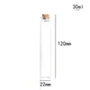 Botella de tubo de alto borosilicato con cierre de bayoneta diámetro 22 mm tapón de corcho botella sellada con vidrio capacidad pequeña botella para envasado de muestras venta al por mayor