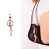 Ins Moda Simples Feito à Mão Couro PU Trançado Versátil Bolsa Pingente Chaveiro de Carro Acessórios Fábrica Atacado