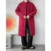 Estilo Chino Acolchado Engrosado Algodón y Lino Retro Zen Bata Abrigo de Algodón Longitud Media Nuevo Traje Tang Chino Ropa de Algodón del Noreste