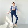 Leggings deportivos finos con cordón tipo tiburón para mujer, pantalones ajustados adelgazantes tipo tiburón, primavera, cintura alta, control de abdomen, fitness, pantalones para correr