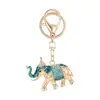Llavero de elefante con pedrería del Sudeste Asiático transfronterizo, accesorio de coche de metal, colgante, elefante tailandés, llavero creativo, regalo