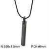 Moda Estilo Ins para Hombre Colgante Largo de Acero Inoxidable con Espejo Collar Largo Liso con Cadena de Serpiente Cadena Retorcida