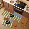 Alfombra de Cocina para Gatos Dopamina, Absorbente de Agua y Aceite, Fácil de Limpiar, Juego de Dos Alfombras de Cocina Largas, Felpudo Antideslizante