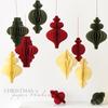 Decoraciones Navideñas Transfronterizas Bola de Nido de Abeja de Papel Adornos Colgantes de Navidad Decoraciones Navideñas Adornos para Decoración de Ventanas Colgantes Pequeños