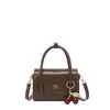 Bolsa de Mão Quadrada Pequena Versátil e Moderna para Mulheres 2025 Outono Nova Moda Elegante Diária Color-Blocking Ombro Transversal