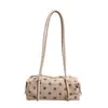 Bolso de gamuza nuevo y exquisito con estampado de moda, de un solo hombro, otoño 2026, axila de felpa, versátil para el trabajo, lunares, bolso de mano coreano para mujer