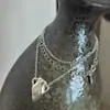 Plata de ley S925 diseño de nicho estilo coreano collar de botella de agua vintage moda coreana cadena para la clavícula retro venta al por mayor