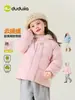 [Resistencia al agua nivel 4] Chaqueta de algodón para niñas Dudu, abrigo acolchado de otoño e invierno para niños, prenda exterior de algodón engrosada para niñas pequeñas