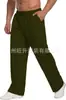 Moda Callejera de Verano para Hombre Color Sólido Cordón Pantalones Rectos Jogger Pantalones de Chándal Versátil de Moda En Stock