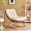 Sillón Mecedora Lazy Life Hogar Lujo Accesible Silla de Ocio Perezoso Sala de Estar Balcón Mecedora Sofá Individual para Adultos Silla Lounge