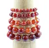 Pulseira de Ágata Vermelha Natural Escama de Dragão Long Lin Agata Sangue Tira de Dragão Colar de Contas Espalhadas Jade Fornecimento Direto