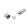 304 Stainless Steel Single Collar Terminal Fitting Marine Single Sleeve Seal Single Clamp Straight-through Fitting External Thread