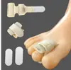 Fixador de Dedo do Pé Curvo Elástico Duplo de Alumínio em Forma de Martelo Sobreposto Velcro Tala para Dedo do Pé Endireitador de Dedo do Pé