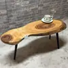 Mesa de Té de Madera de Alcanfor Talla de Raíz Madera Maciza Mesa de Café Pequeña Estilo Shaji B&B Sala de Estar Ventana Saliente Tatami Mesa Pequeña