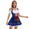 Vestido de Chica Europea y Americana Oktoberfest 2025 Alemán Múnich Actuación en Escenario Cos Maid Disfraz Multicolor