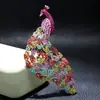 Broche de Pavão Estilo Europeu e Americano para Mulheres, Moda de Alto Padrão, Aristocrático, Pingente Broche de Alto Valor, Acessório para Terno e Casaco