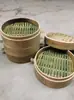 Rack para Cozinhar Pão no Vapor de Bambu Totalmente Feito à Mão em Couro Verde, Sem Cola, Aprofundado, Gaiola de Utensílios para Vaporizador de Bambu, Vaporizador Doméstico, Vaporizador de Bambu