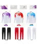 Conjunto de dos piezas para correr en grupo con estampado por sublimación, traje deportivo para hombre de cuerpo entero estampado transfronterizo, personalizable