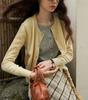 Cardigan de Punto de Lana con Bloques de Color Estilo Miu Intelectual de Moda Parte Superior Superscape