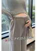 Pantalones de maternidad de pierna ancha con encaje de cintura alta, nuevo modelo de otoño, cordón ajustable, adecuados para revisiones prenatales, pantalones largos casuales sueltos y con caída
