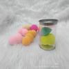 Esponja de Maquillaje de Látex SBR Forma de Calabaza Estéreo Gota de Agua Seca y Húmeda Al Mojarse en Agua No Se Expande Mucho Sin Deformación Esponja de Maquillaje