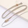 Bucle trenzado simple cuerda trenzada pendant de sándalo rojo cordón cuentas de barril de alta calidad cuentas blancas accesorios antiguos para bricolaje cuerda para collar
