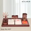 Fábrica de Origen 2026 Calendario de Escritorio de Secuoya de Gama Alta Adorno de Escritorio Ejecutivo de Madera de Lujo para Oficina