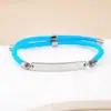 Pulseira de Aço Inoxidável Presente de Feriado Publicidade Impressão Colorida Transfronteiriça Materiais de Impressão com Gravação Pequeno Presente Etiqueta Curva Pulseira Trançada