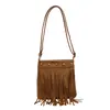 Bolso para Mujer 2026 Verano Nuevo Moda Simple Retro Casual Bolso de Hombro Cruzado Individual para Viaje Bolso Cuadrado Pequeño con Borla para Mujer