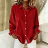 Ropa de mujer europea y americana transfronteriza 2026, nueva colección otoño/invierno, tienda independiente de Amazon, camisa casual de pana para mujer