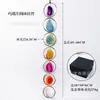 Anillo Colgante de Piedra Rodante Siete Colores de Cristal Natural Transfronterizo Colgante de Piedra de Cristal para Yoga Decoración de Pared Estilo Hogareño Campana de Viento