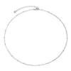 Cadena de Acero Inoxidable de una, dos o tres capas, que no se decolora, Cadena de Cuello, Cadena de Cuello con Cuentas Laterales Chapada en Oro Verdadero de 18K para Mujer