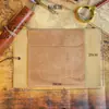 Mapa do Tesouro Criativo Couro PU Retrô Bolsa de Lápis Dobrável Grande Capacidade Caixa de Papelaria Simples Rolo Náutico Nicho