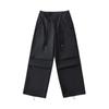 Calça larga casual de múltiplos bolsos, bonita, para dança, perna larga, outono e inverno, macacão de garota popular, cintura alta, com cadarço