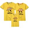 Año Nuevo verano nuevo AMOR autoproducido algodón fino ropa para padres e hijos ropa de clase LOGO ropa para niños manga corta cuello redondo camiseta al por mayor